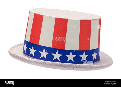 Patriotic Voting Hat Side View Cut Out On White Stock Photo Alamy