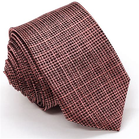 Gravata Fios Jacquard E Pulseira Folheada A Ouro Rosa Queimado