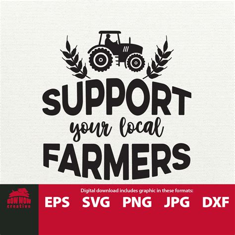 Support Your Local Farmers Svg Farm Svg Thank A Farmer Svg Etsy