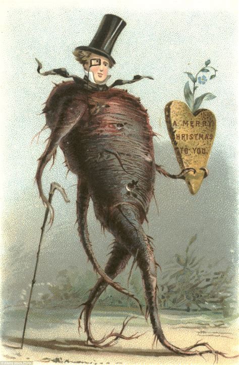 Weird Victorian Christmas And New Year Greeting Cards