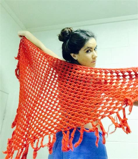 S Boho Burnt Orange Crochet Handmade Festival Wrap Haute Juice