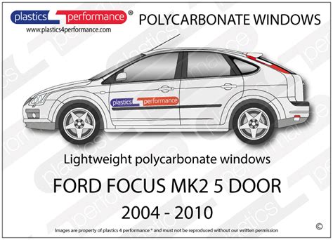 Ford Focus Mk2 5dr Hatchback Lexan Polycarbonate Windows Plastics 4 Performance