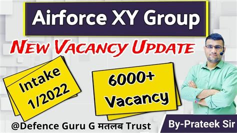 6000 Vacancy New Vacancy Update Airforce XY Group 1 2022