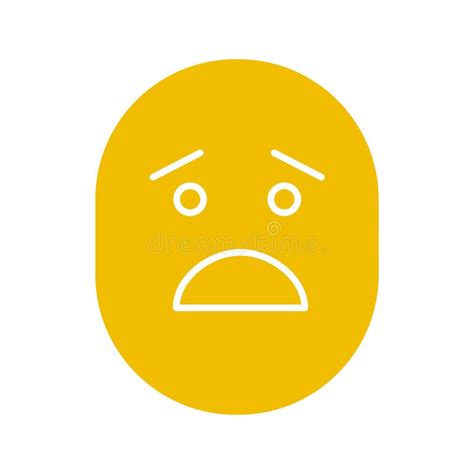 Scared Face Glyph Color Icon Stock Vector Illustration Of Feeling