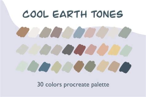 Earth Tones Procreate Color Palette Hex Codes Tan Orange