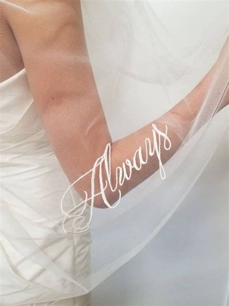 Wedding Veil With Phrases Words Letters Initials Etsy Wedding Mood