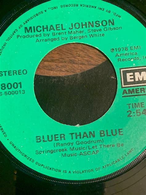 Michael Johnson Bluer Than Blue / Two In Love 45rpm | Etsy