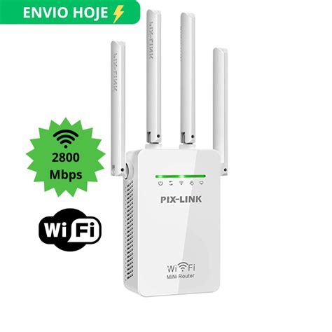 Repetidor Wifi Longo Alcance - Repetidor e Roteador Wifi 4 Antenas Amplificador De Sinal Longo Alcance ...