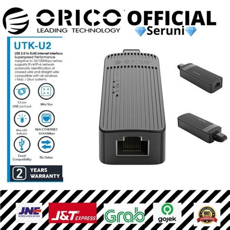 Jual SERUNI ORICO UTK U2 USB 2 0 To Ethernet LAN Adapter 100 Mbps Di