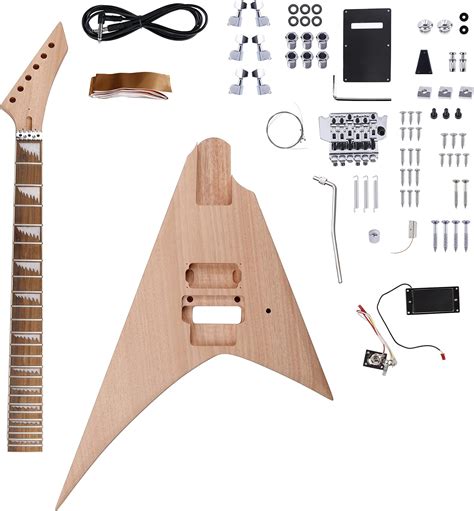 Leo Jaymz Kits de guitarra eléctrica DIY en estilo AL Cuerpo y cuello