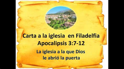 Estudio Del Mensaje A La Iglesia De Filadelfia Apocalipsis