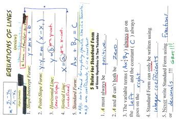 Rewriting Linear Eqautions In Two Variables Into Standard Form By