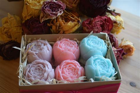 Luxurious Flower Soaps Natural Soap Gift For Mom Handmade Etsy