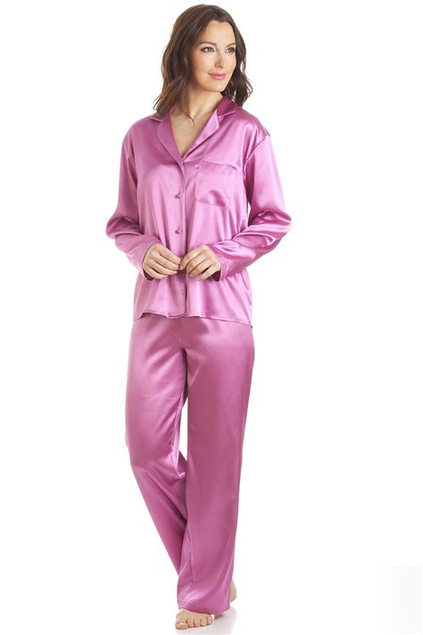 Plus Size Pink Contrast Piping Satin Pyjama Set Ubicaciondepersonas