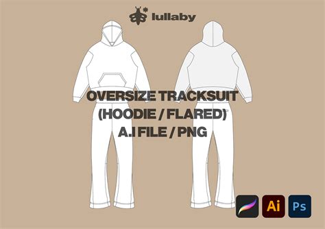 Streetwear Oversize Hoodie Flared Joggers Vector Mockup Etsy