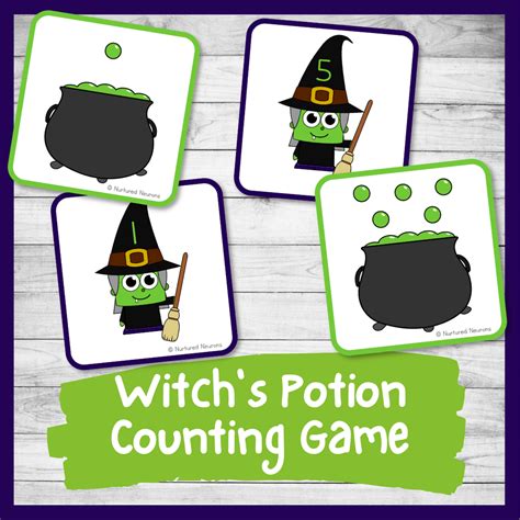 Witchs Potion Counting Game Printable Halloween Math Center