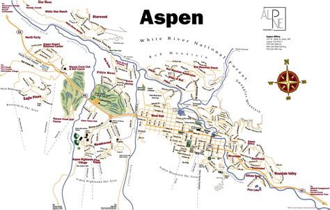 Aspen Map Alpine Propery