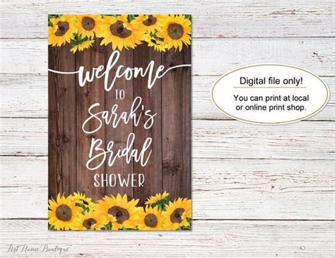 Sunflowers And Wood Welcome Sign On A Wooden Background