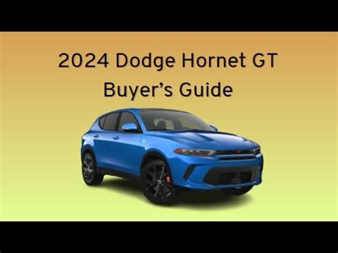 2024 Dodge Hornet GT Buyers Guide YouTube