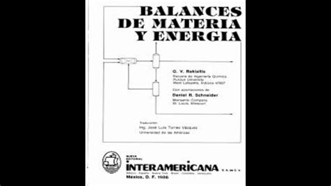 Libro Y Solucionario Balances De Materia Y Energ A Ra Edicion