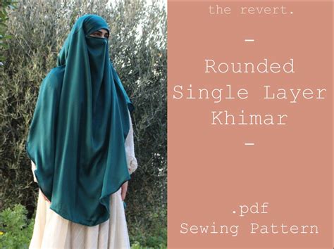 Rounded Single Layer Khimar Sewing Pattern Pdf Etsy