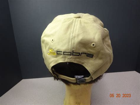 Vintage Ford Cobra Shelby Mustang Tan Baseball Cap Ha Gem