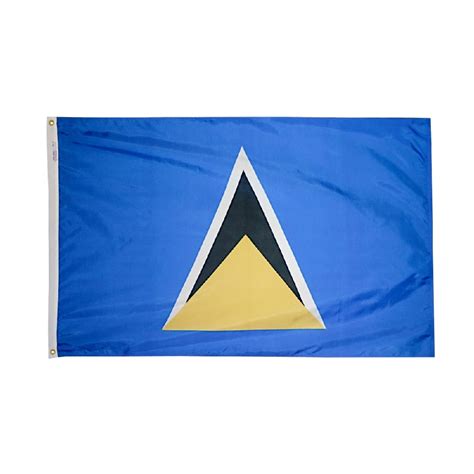 Saint Lucia Nylon Flags On Embassy Flag Inc