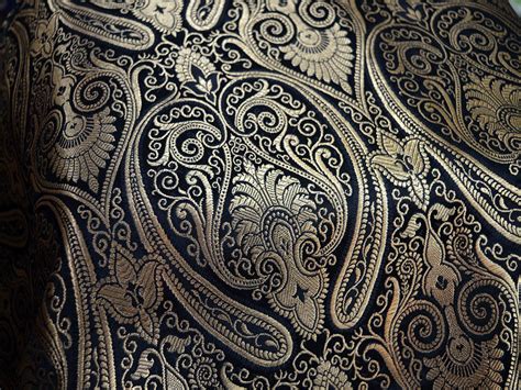 Black Brocade Fabric By The Yard Brocade For Vest Jacket Etsy