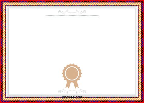 Red Background Shading Pattern Border Certificate Design Pattern