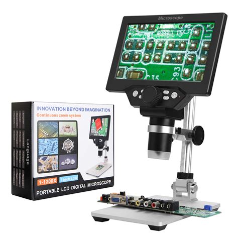 1 1200x 7inch Portable LCD Digital Microscope AKNFOTOOLS