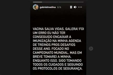 Gabriel Medina Se Pronuncia Ap S Ser Vetado De Torneio Por N O Tomar