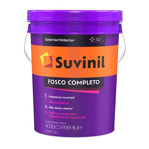 Tinta Acrílica Fosco Completo Suvinil Premium Fosco 20l Politintas