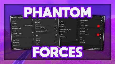 New Phantom Forces Script Gui Silent Aim Esp More Roblox