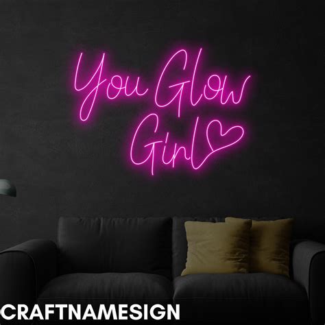 You Glow Girl Neon Sign Coffee Bar Led Sign Custom Neon Sign Bar Pub Wall Decor Party Event