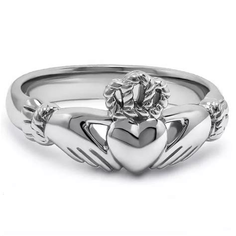 Anillo Claddagh Promesa Amor Plata Con Ba O De Rodio Meses Sin Inter S