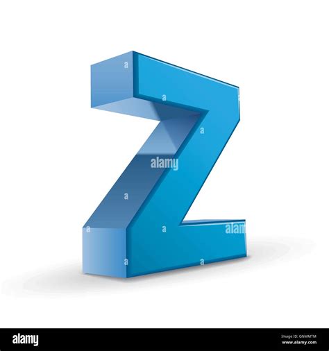 3d Image Blue Letter Z Isolated On White Background Stock Vector Image