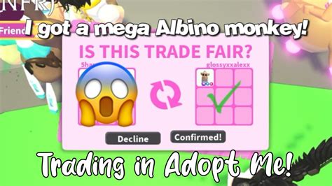 I Got A Mega Albino Monkey In Adopt Me My All Time Dream Pet