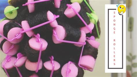 Sponge Rollers On Stretched Natural Hair Youtube