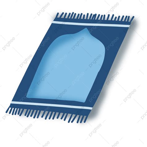 Praying Mat White Transparent Praying Mat Blue Color Illustration For