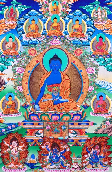 Bhaisajyaguru The Medicine Buddha And The Seven Medicine Buddhas