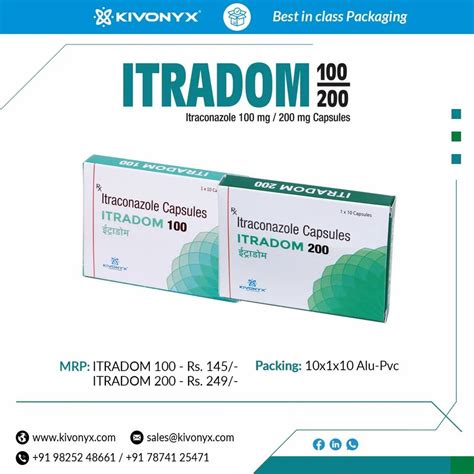 Itradom Itraconazole Mg Mg Capsules Prescription Packaging