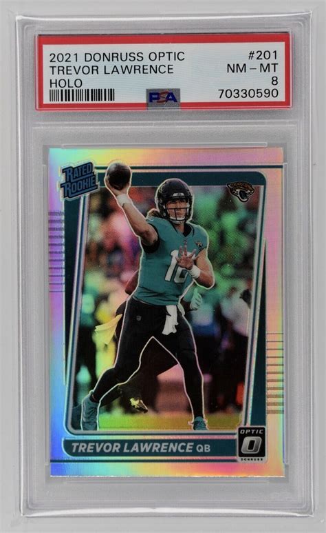 Optic Holo Trevor Lawrence Psa Rc Jaguars Rated Rookie Donruss