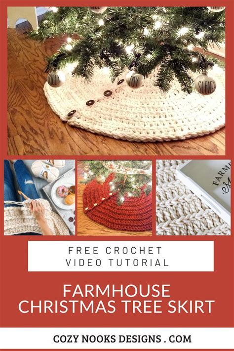 Farmhouse Christmas Tree Skirt Crochet Pattern Free Printable