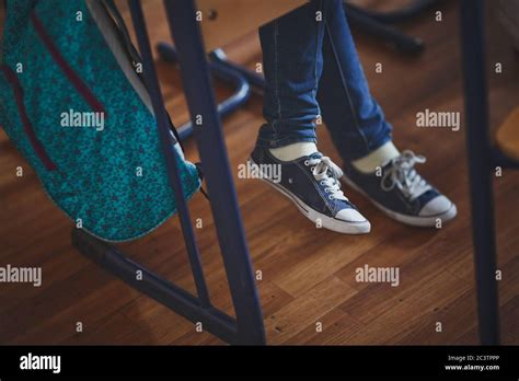 Young School Girl Student Feet Hi Res Stock Photography And Images Alamy