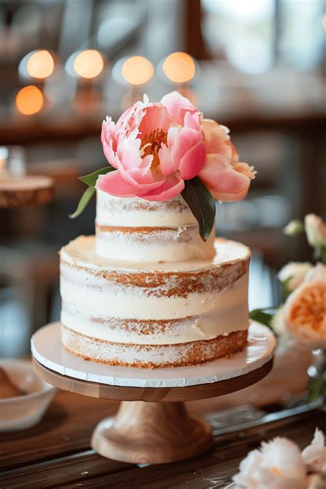 35 Creative Naked Wedding Cake Ideas You Will Love Confetti Roses