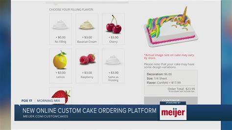 Meijer Offers New Online Custom Cake Ordering Platform