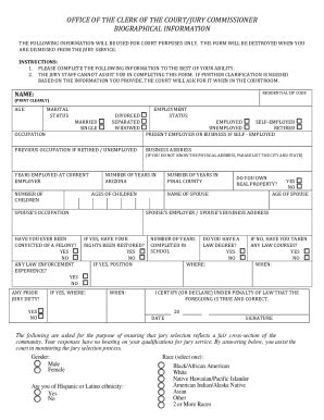 Fillable Online Biographical Form Template Docx Fax Email Print Pdffiller