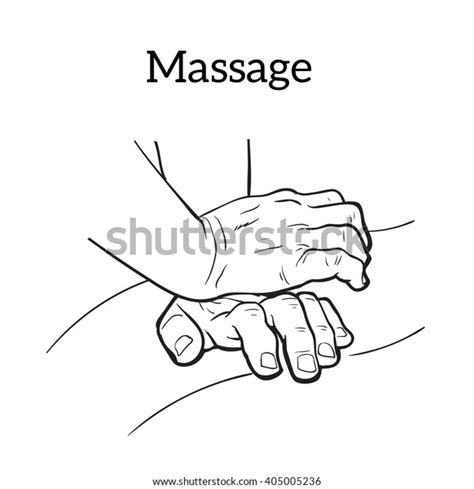 Massage Hands Vector Illustration Hands Which Stock Vector Royalty