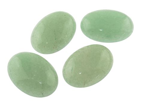 1 Pale Green Aventurine Gemstone Cabochon 25 X 18 Mm Etsy