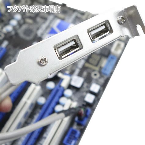 【楽天市場】usbピンヘッダ→usb20a変換ケーブル マザーボード上のusb20ピンヘッダからusb20aタイプメスx2 ケーブル長30cm Usb20a端子2ポート増設